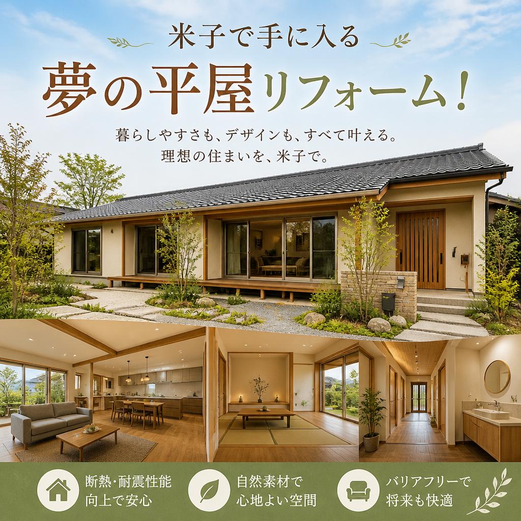 米子で手に入る夢の平屋リフォーム！
