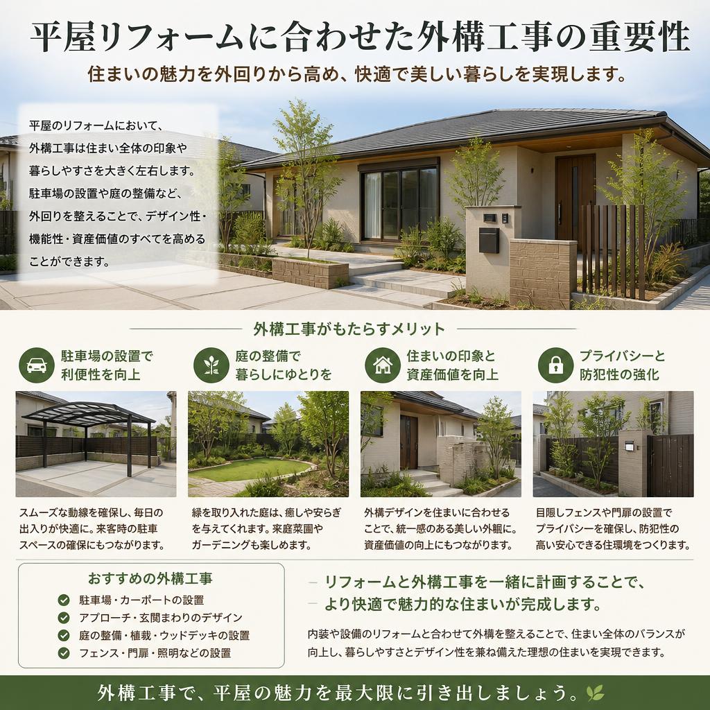外構工事で住まいの印象をアップ