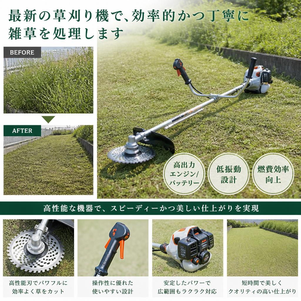 私たちの草刈り機の特長