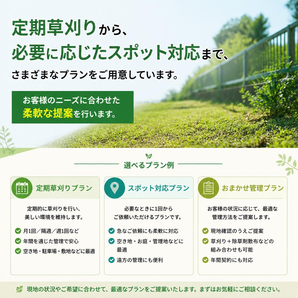 柔軟な空き地管理プラン
