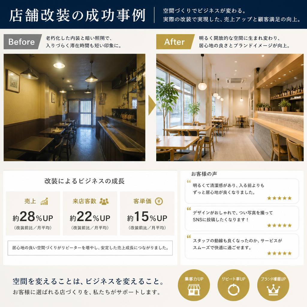 成功事例に学ぶ!改装後の変化