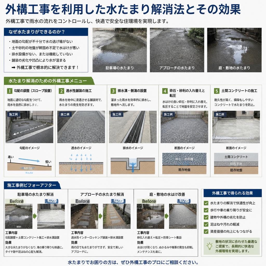 外構工事による効果的な対策
