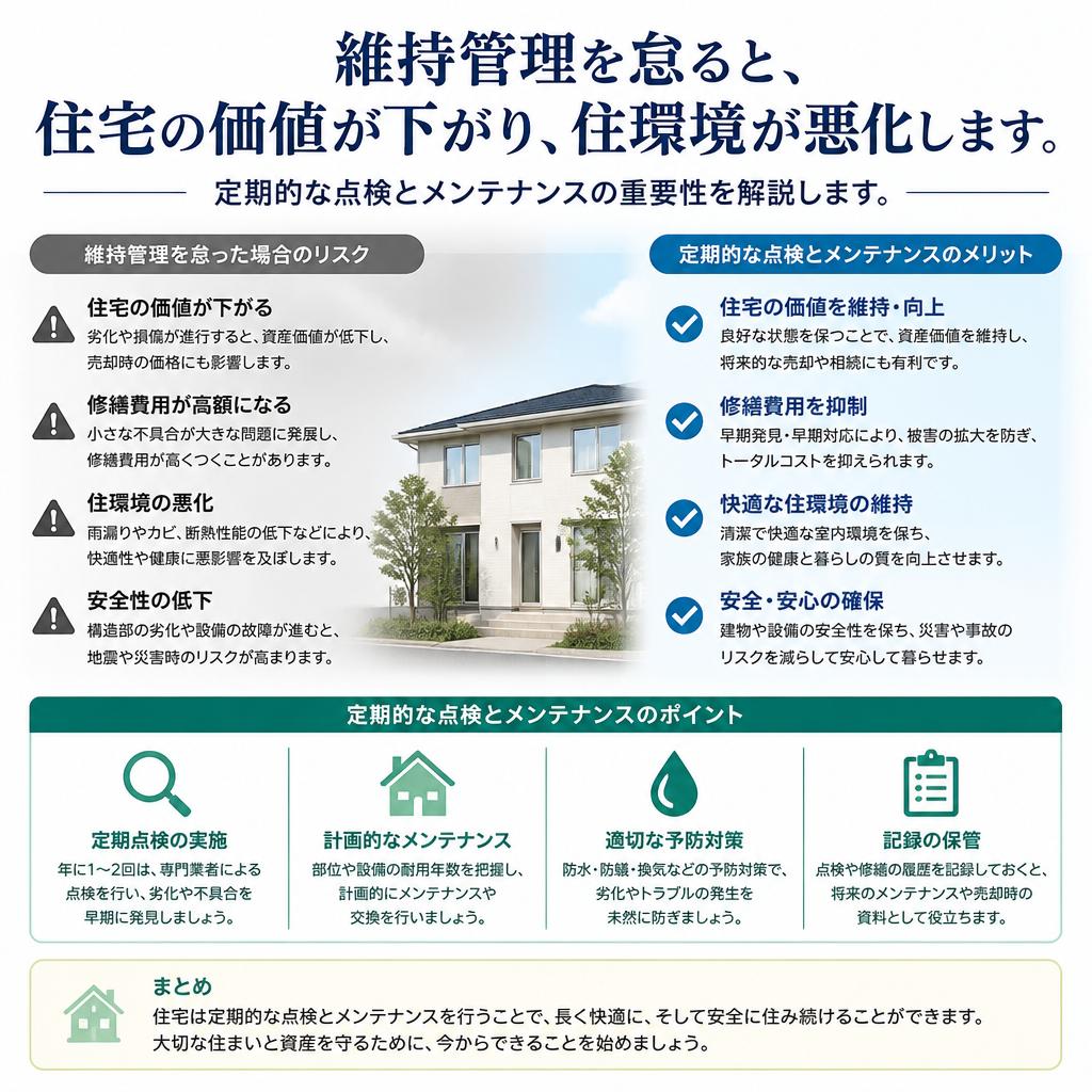 維持管理が住宅に与える影響
