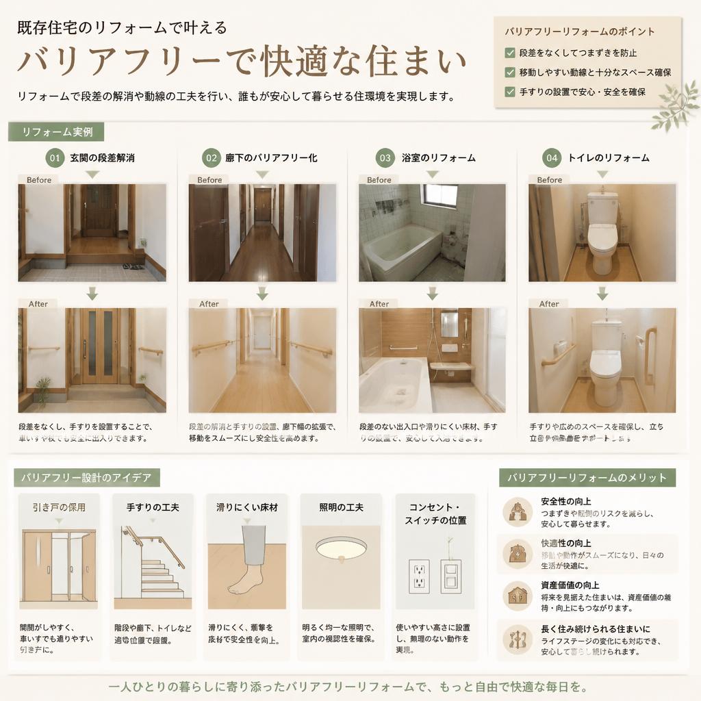 住宅リフォームで実現するバリアフリー