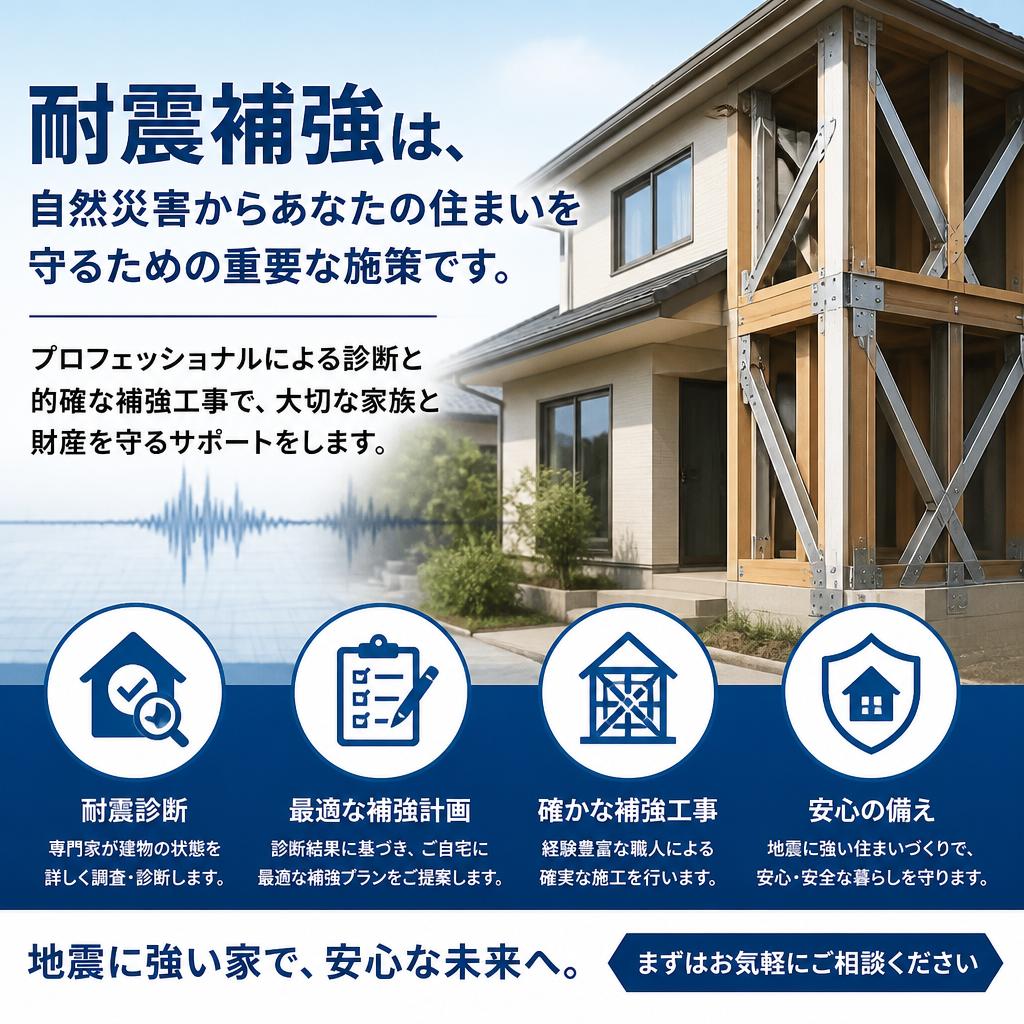 しっかり未来を見据えた耐震補強