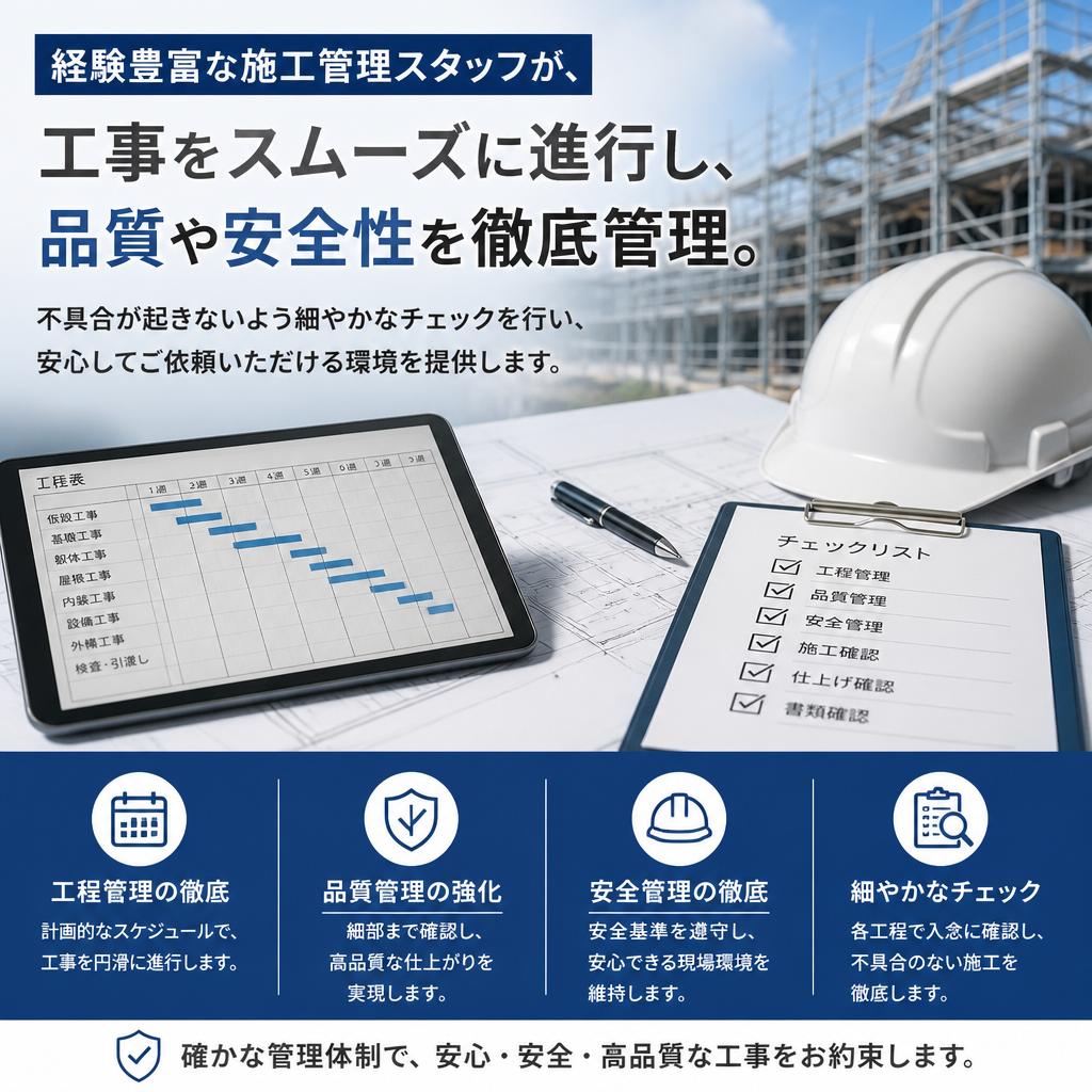 信頼の施工管理で安心のクオリティ