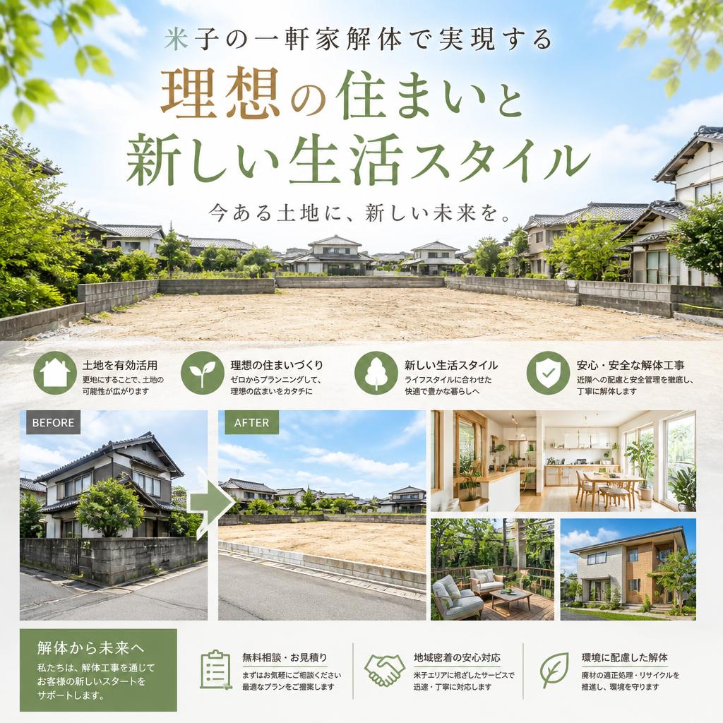 米子の一軒家解体で実現する理想の住まいと新しい生活スタイル
