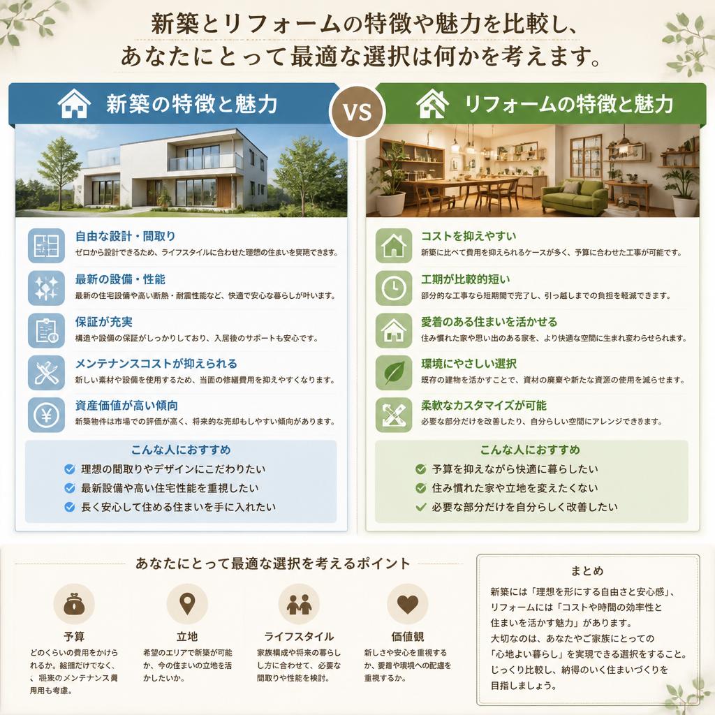 新築vsリフォーム