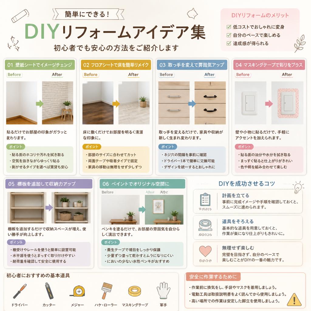 DIYリフォームのためのアイデア
