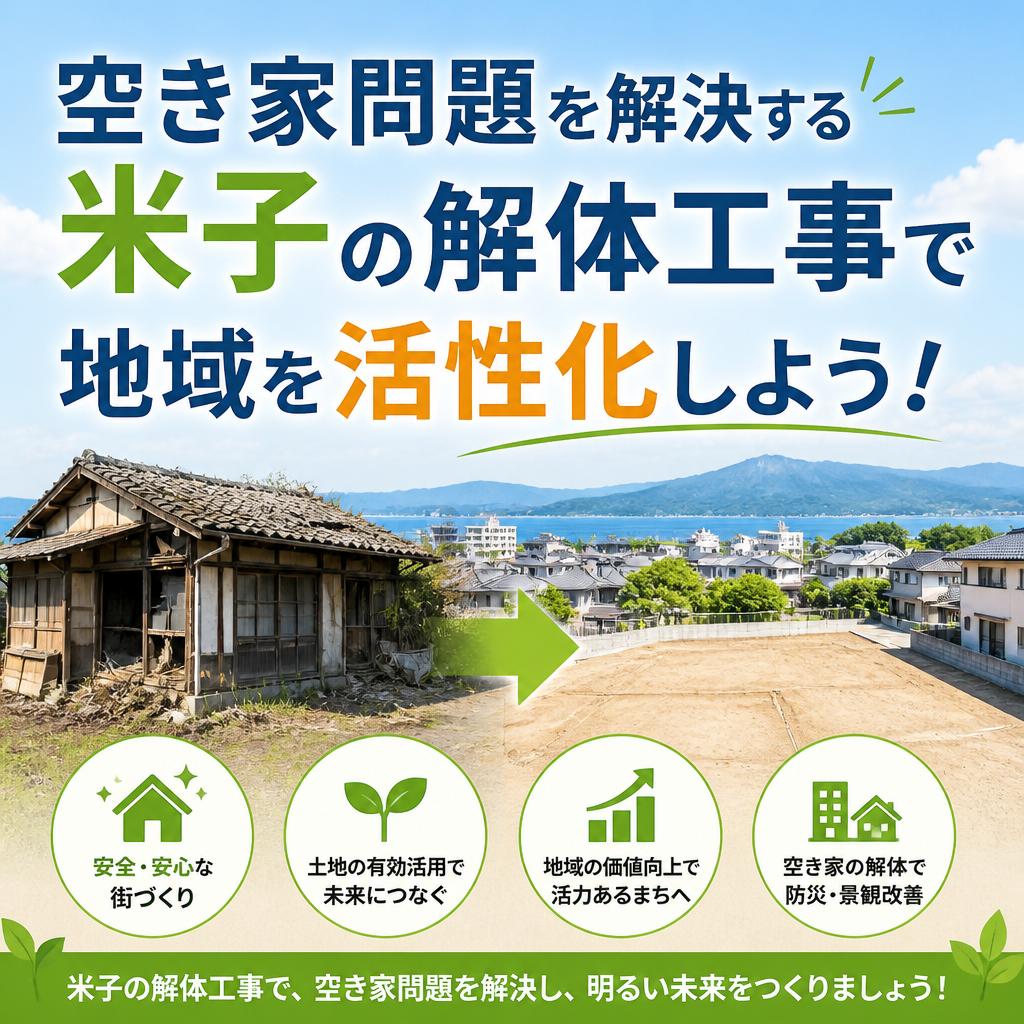 空き家問題を解決する米子の解体工事で地域を活性化しよう！
