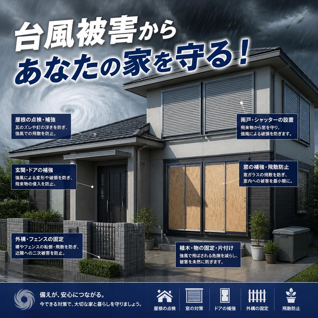 台風被害からあなたの家を守る！