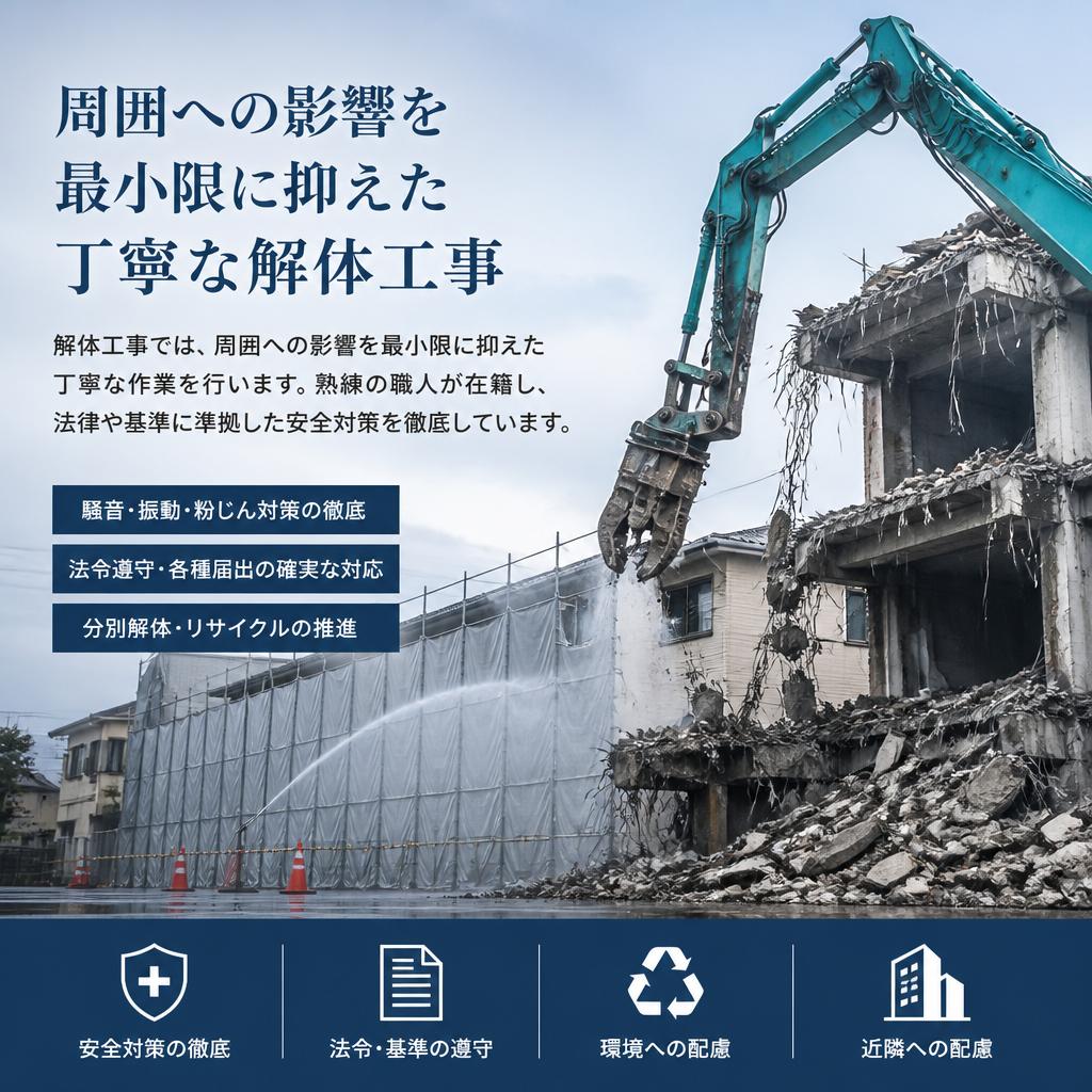 安心・安全な解体工事