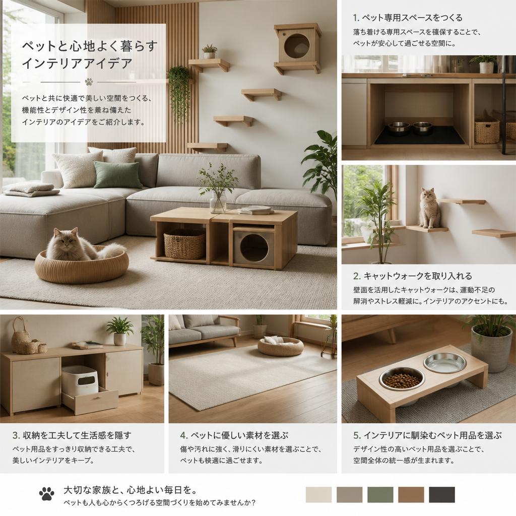 インテリアで魅せるペットの空間
