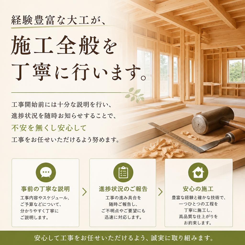 安心・安全な施工をお約束