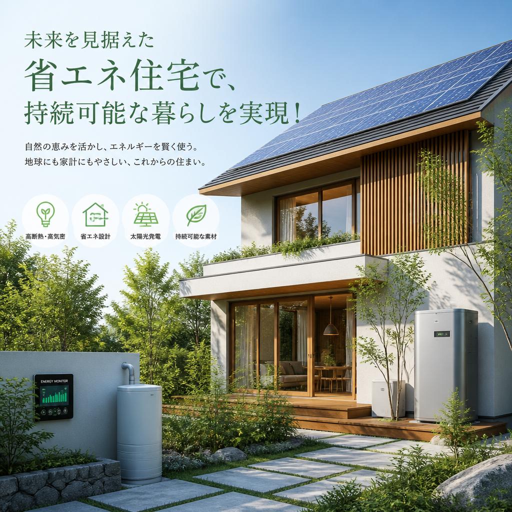 未来を見据えた省エネ住宅で、持続可能な暮らしを実現！