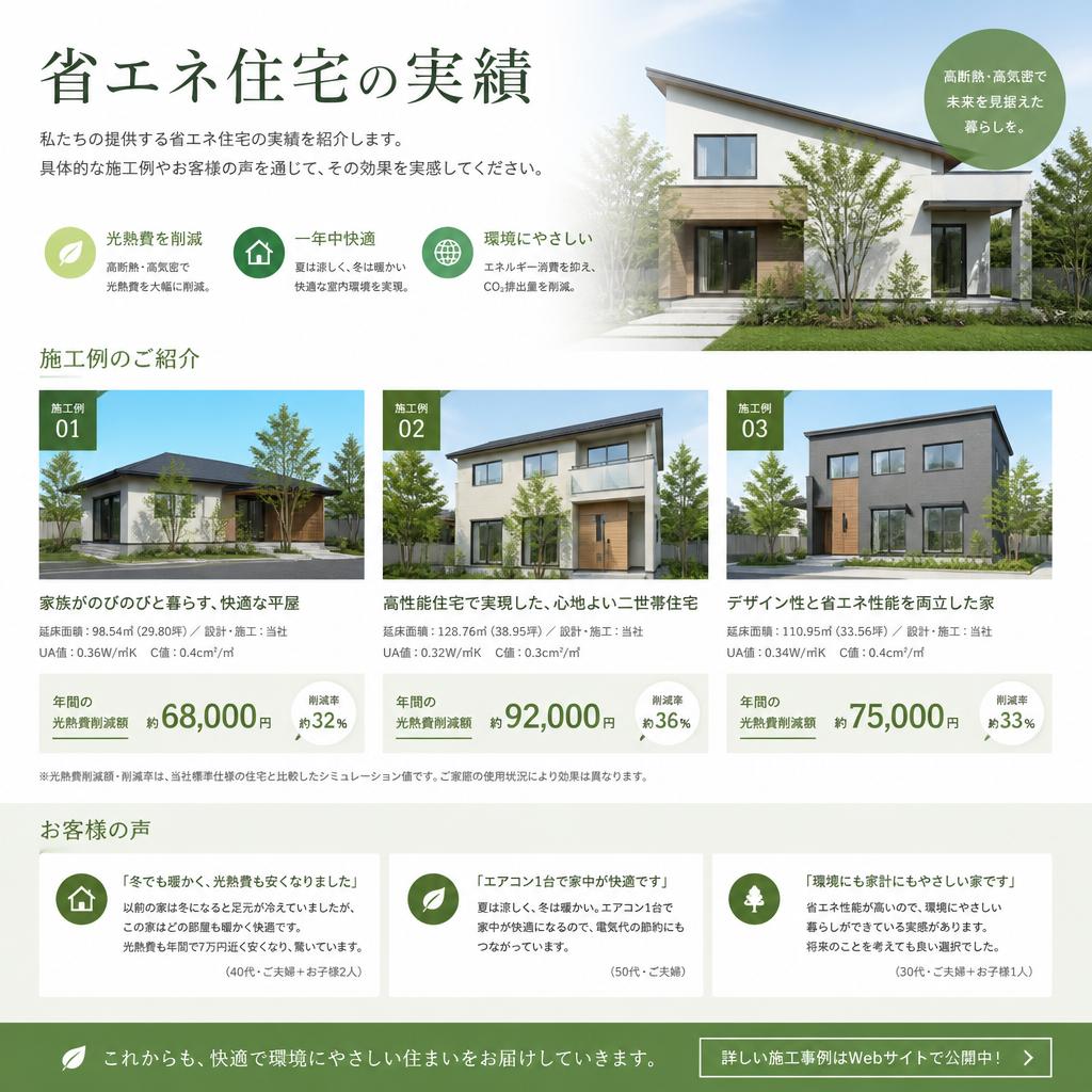 省エネ住宅実績の紹介