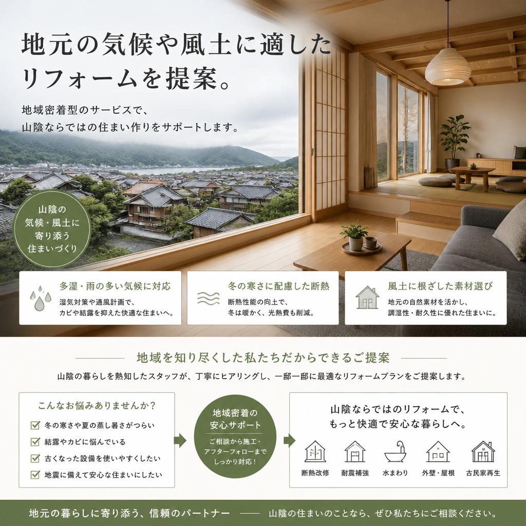 2. 山陰地域の特性を活かしたリフォーム提案