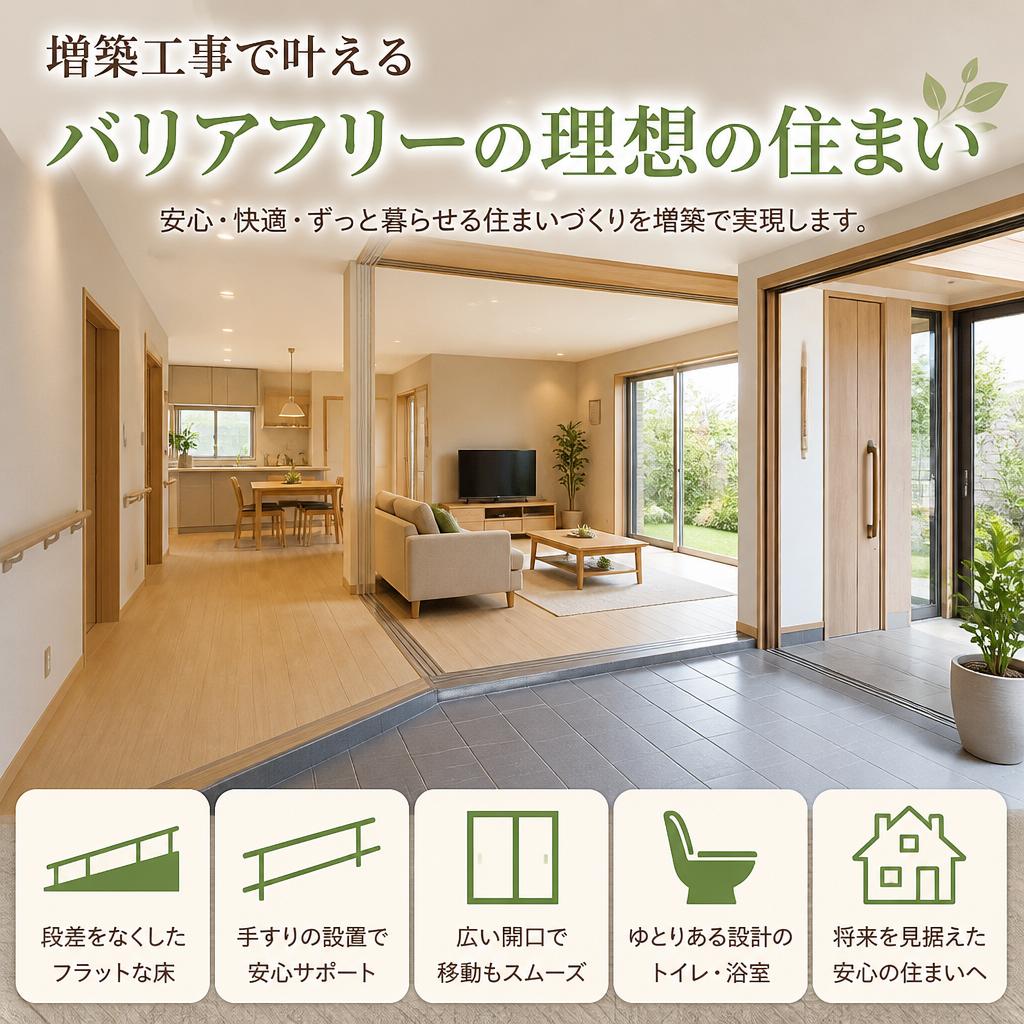 増築工事で叶える『バリアフリーの理想の住まい』