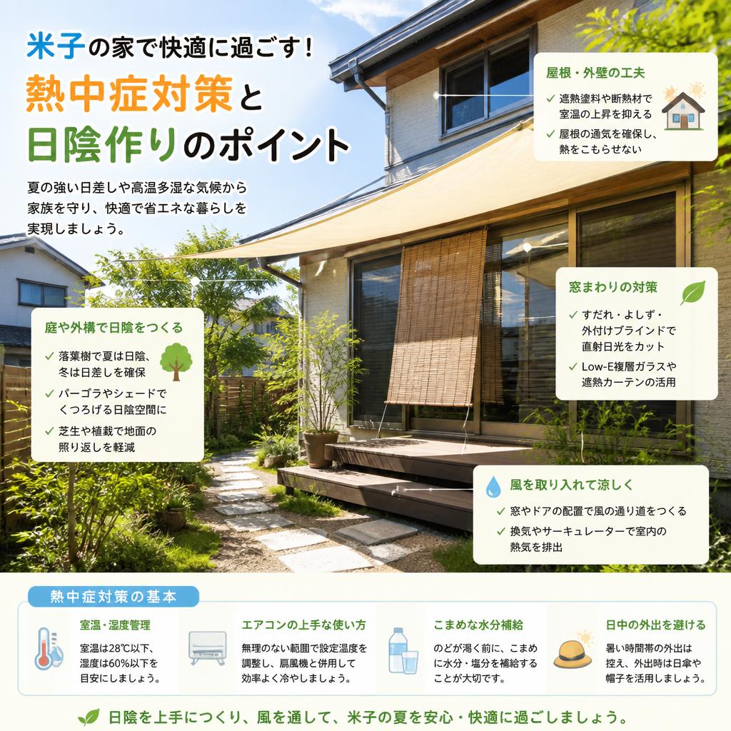 米子の家で快適に過ごす！熱中症対策と日陰作りのポイント