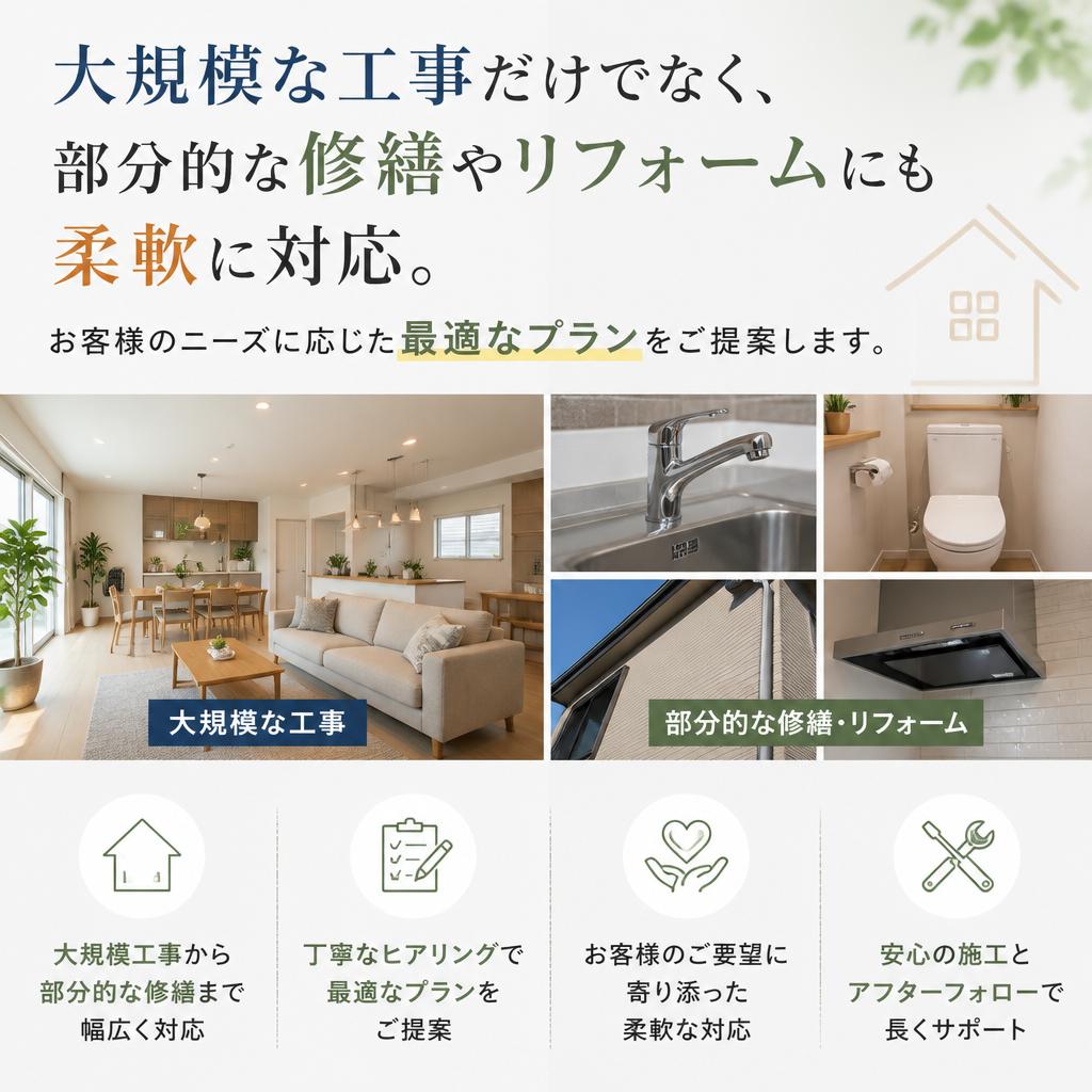 部分改修で理想の空間づくり