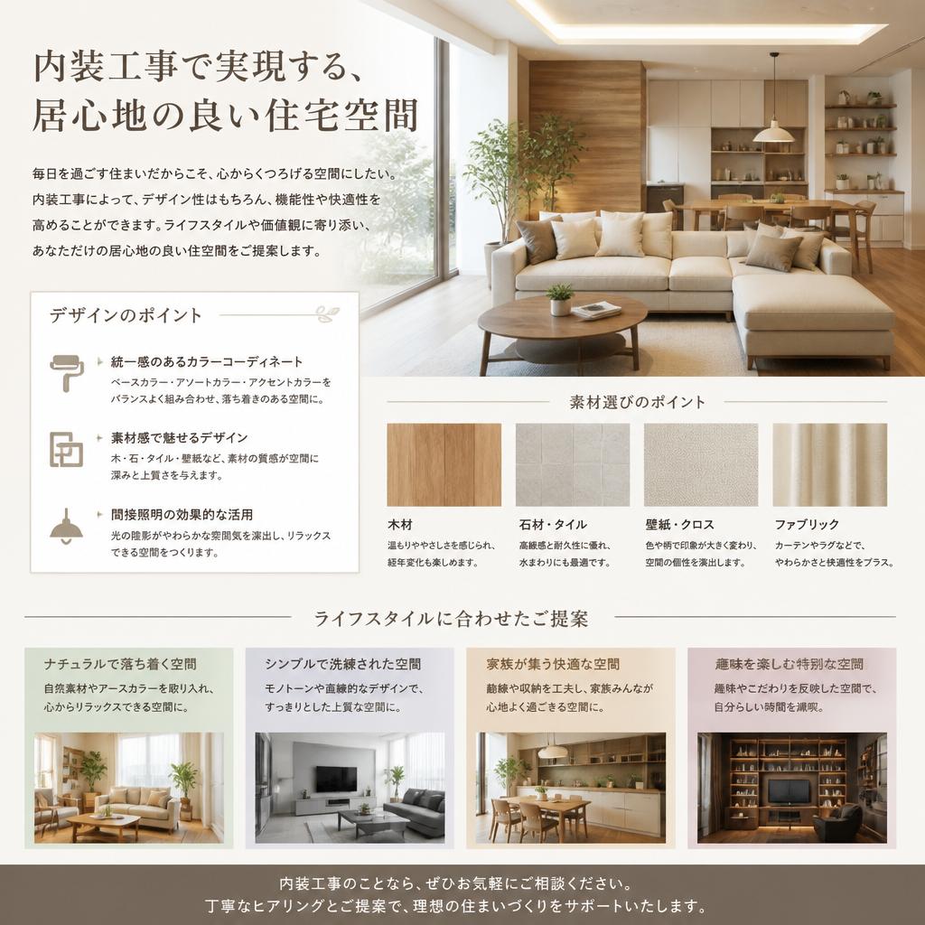 内装工事がもたらす快適な空間