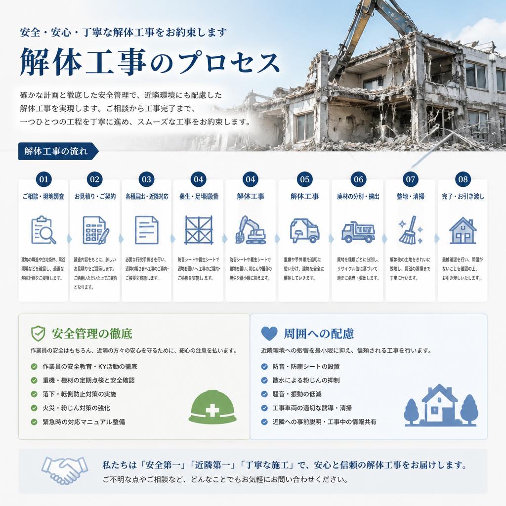 解体工事のプロセス