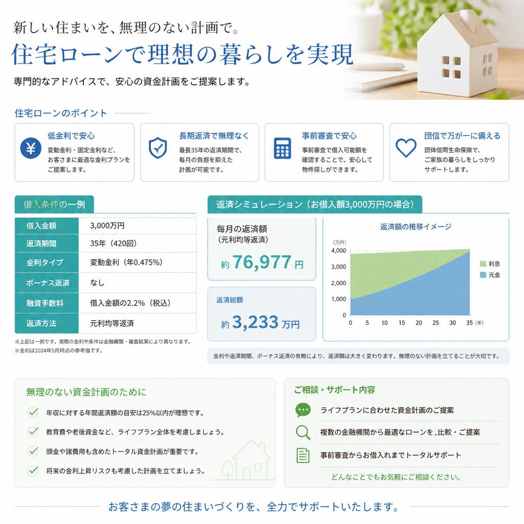 住宅ローンに関するサポート