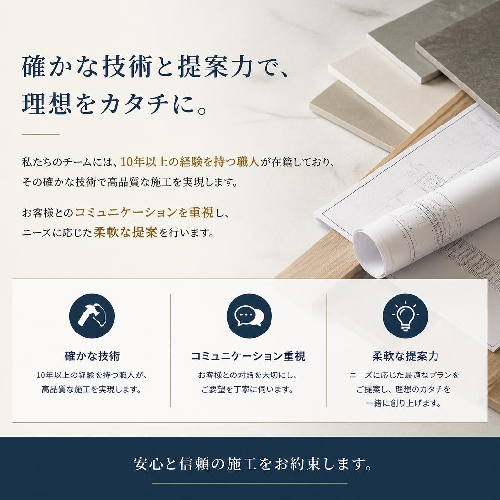 経験豊富な職人の技術