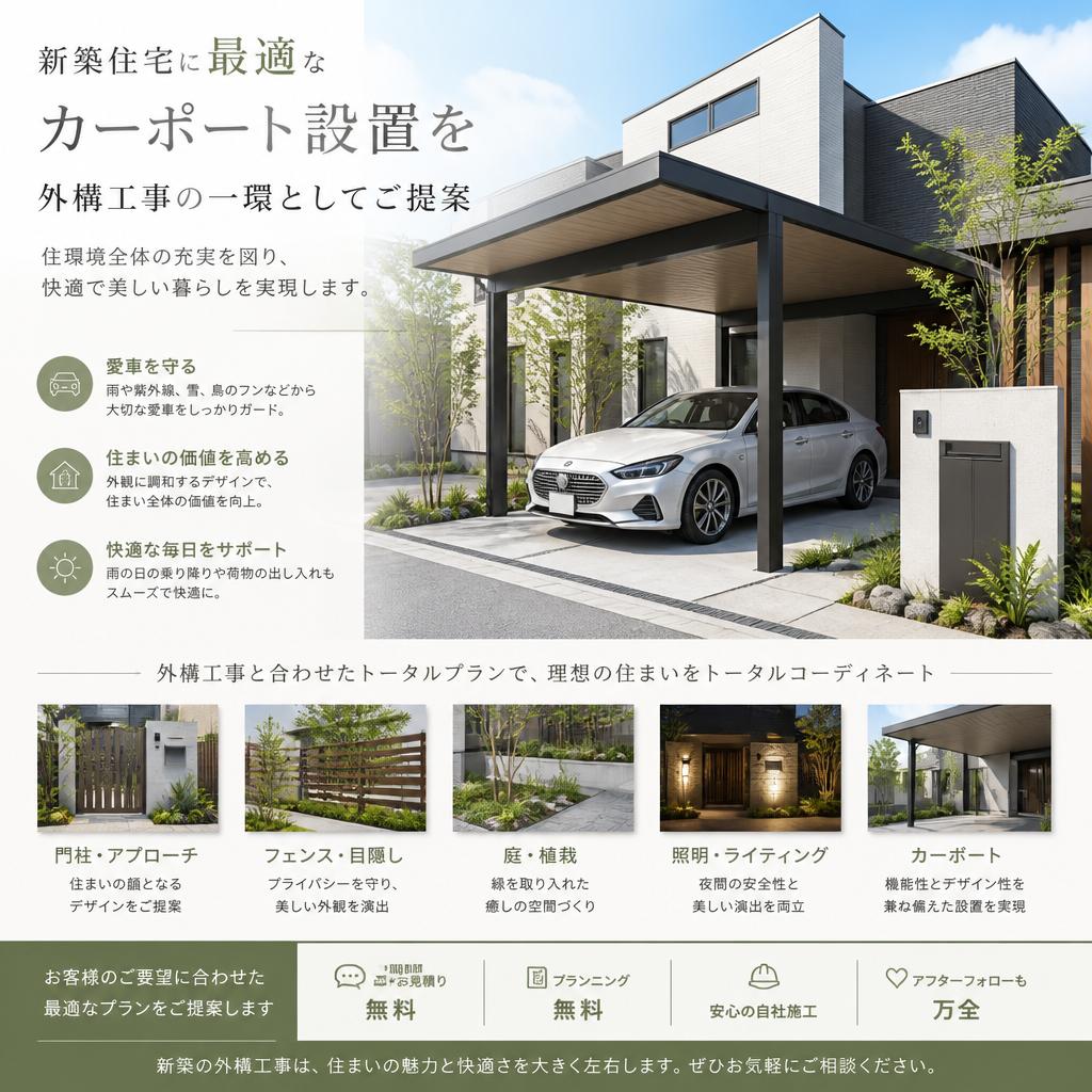3. 外構工事としてのカーポート設置