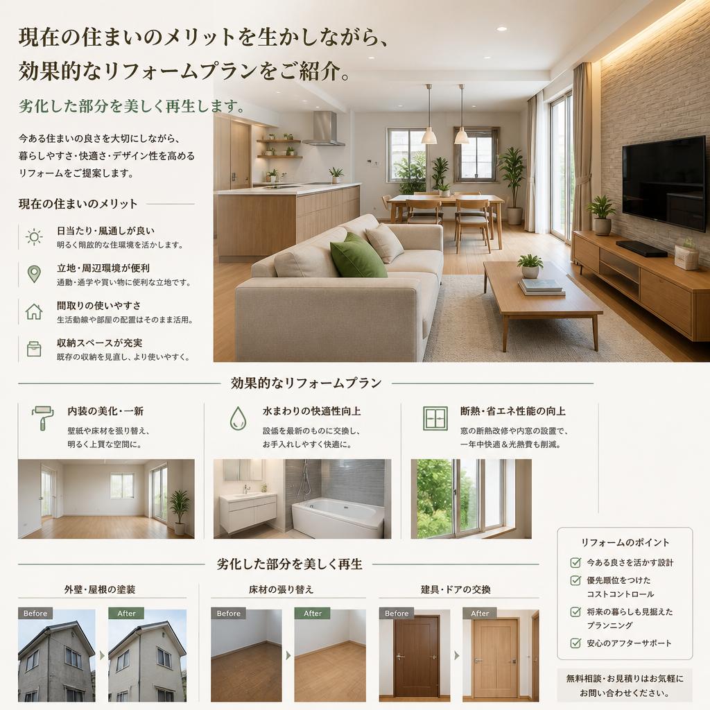 リフォームで古さを更新