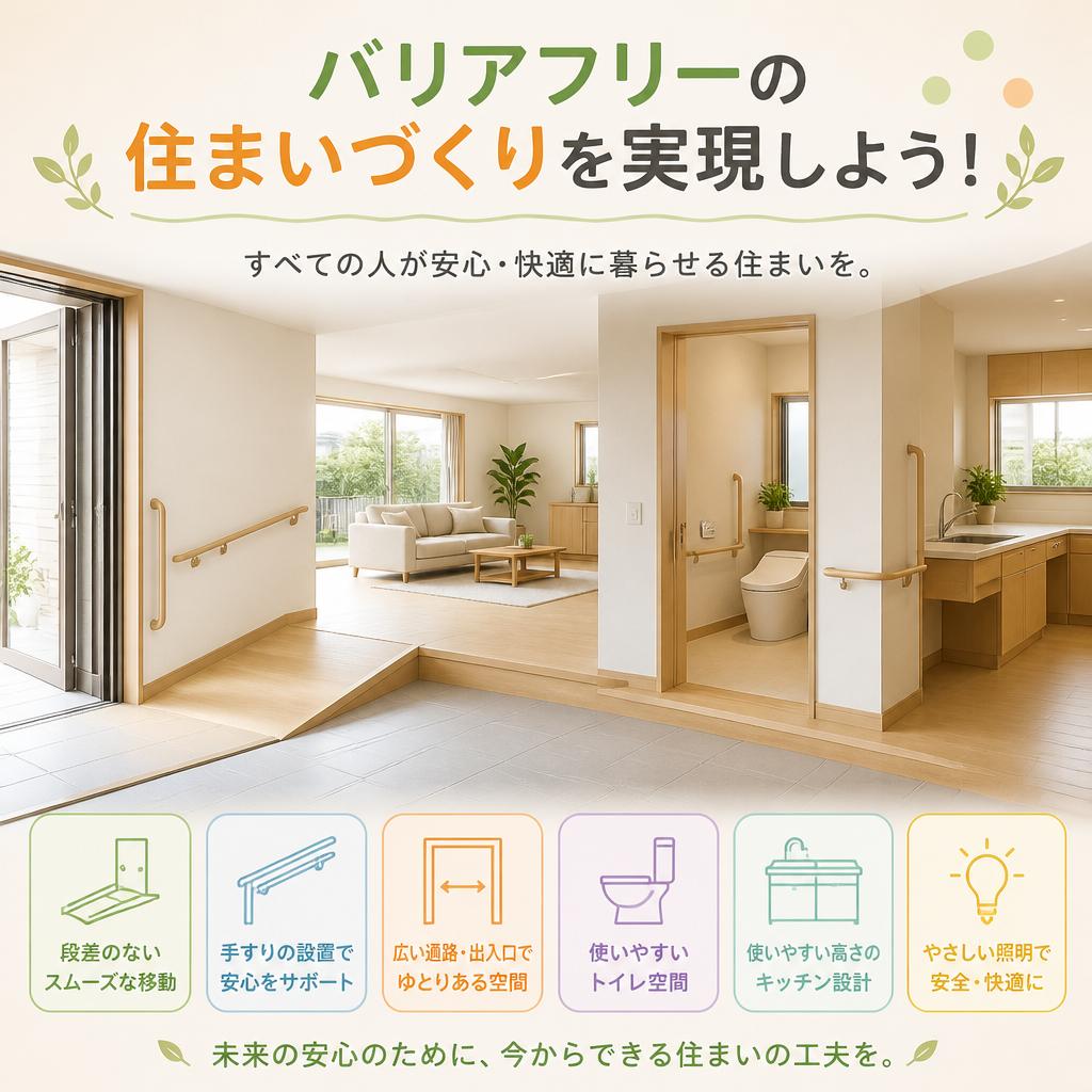 バリアフリーの住まいづくりを実現しよう！