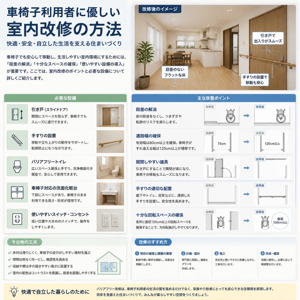 車椅子対応の室内改修