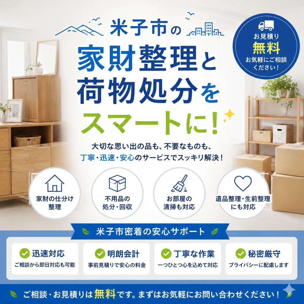米子市の家財整理と荷物処分をスマートに！