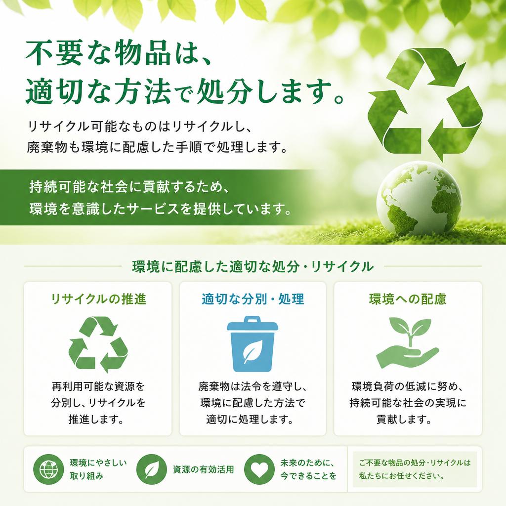 環境に優しい処分方法