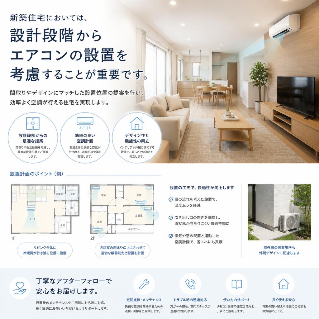 新築住宅へのエアコン設置