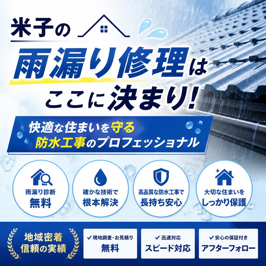 米子の雨漏り修理はここに決まり！快適な住まいを守る防水工事のプロフェッショナル