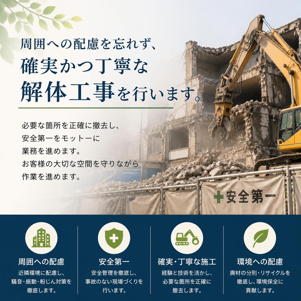 安心の解体工事