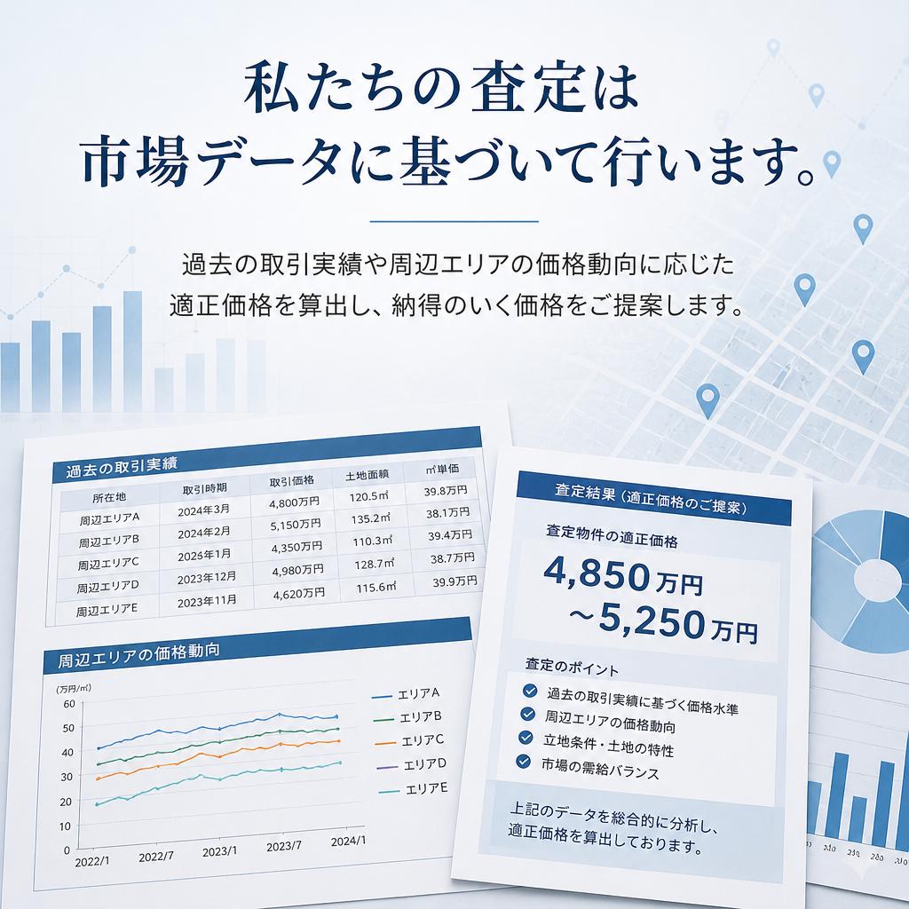 市場価格に基づいた適正価格のご提示