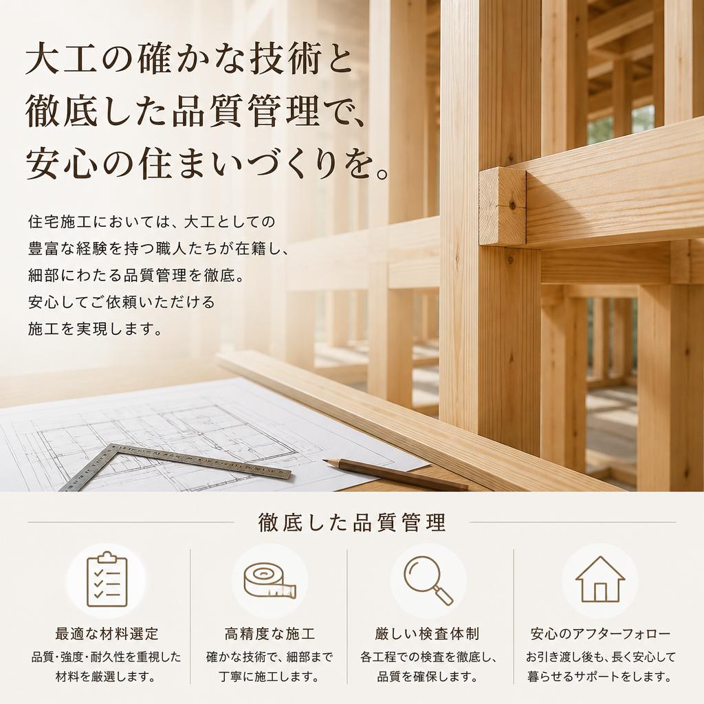 専門的な施工で安心の住宅施工