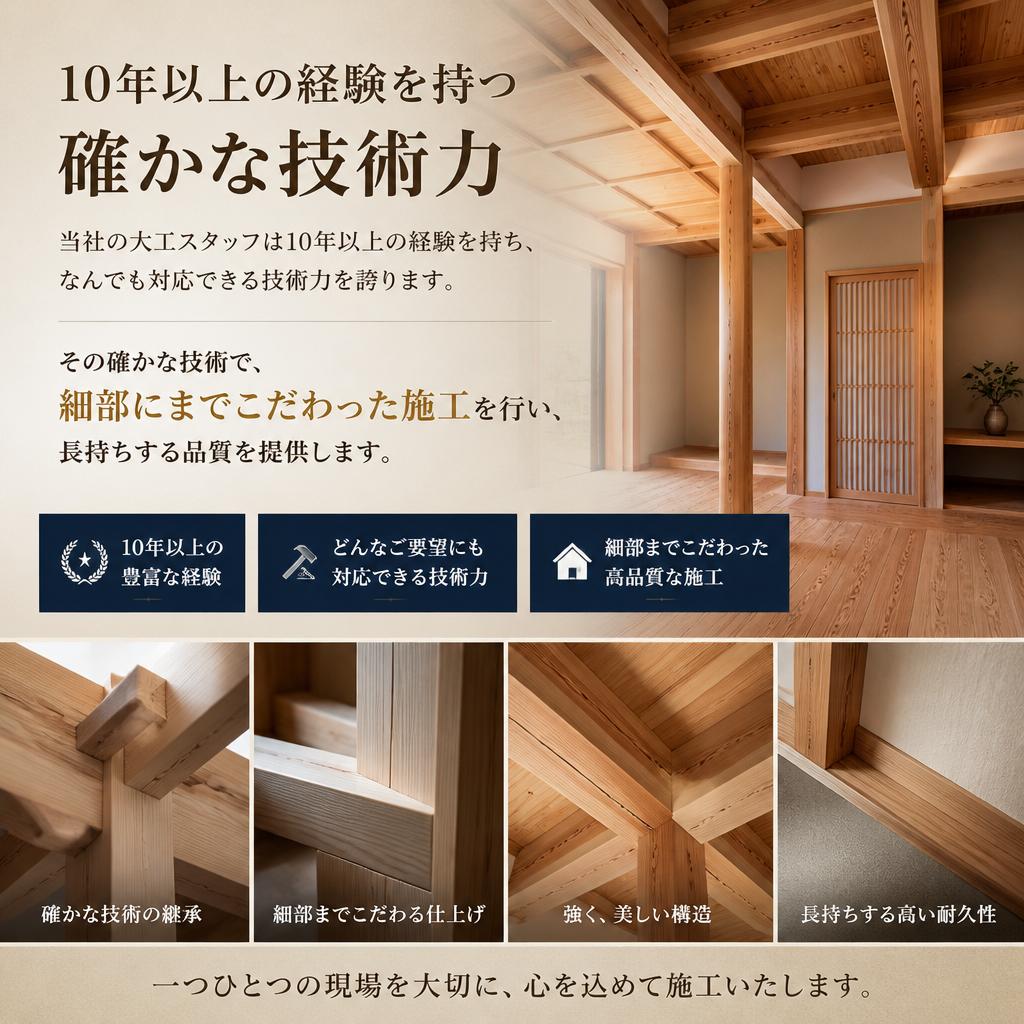 4. 大工仕事のプロによる確かな技術
