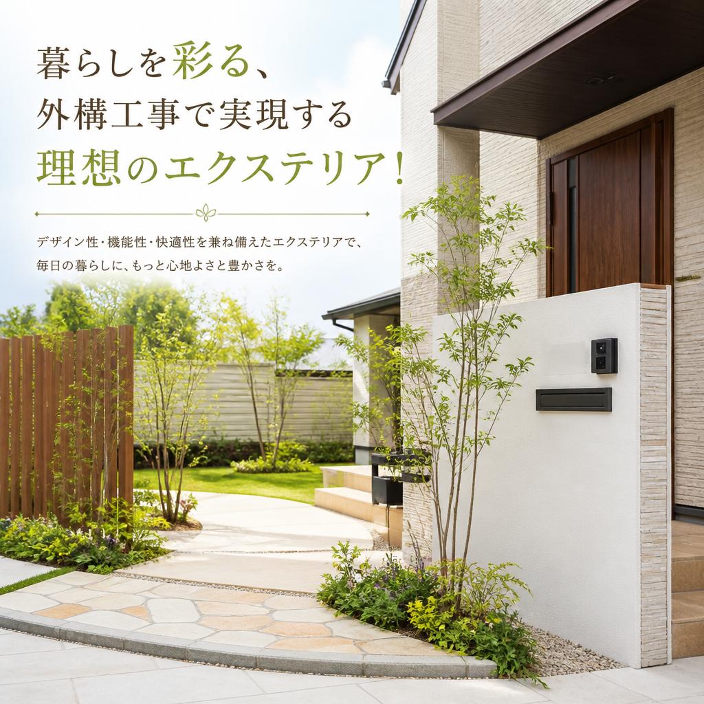 暮らしを彩る、外構工事で実現する理想のエクステリア！