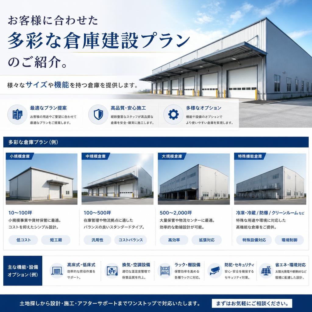 2. 当社の倉庫建設プラン
