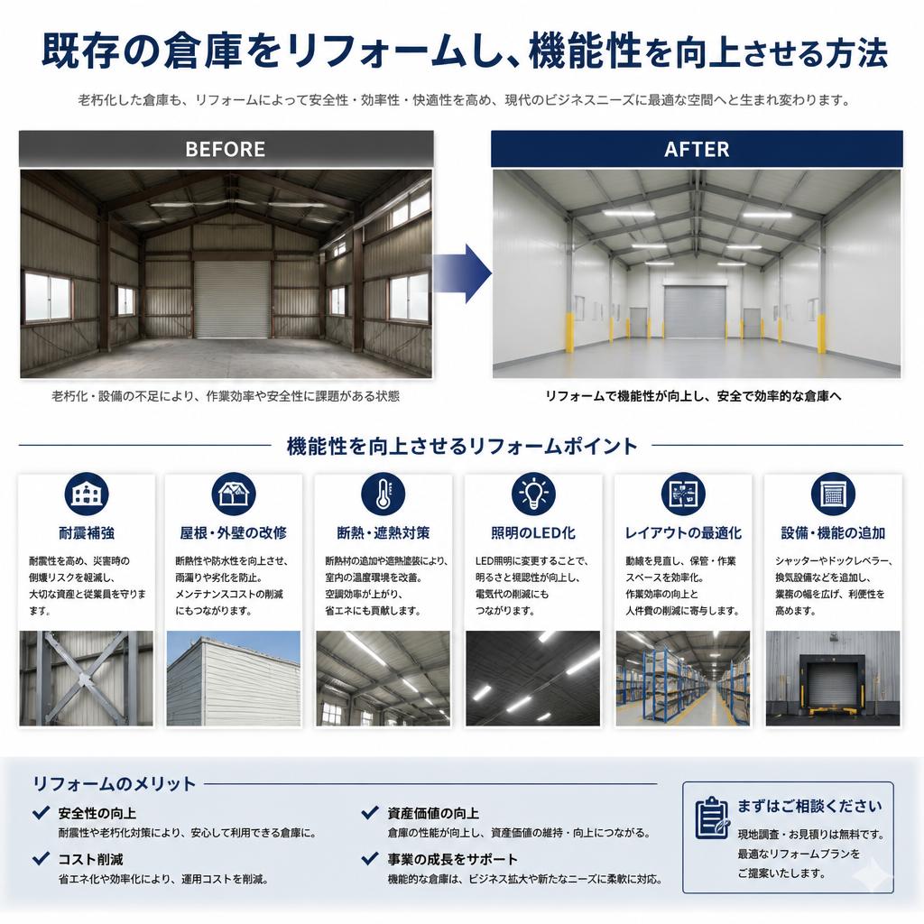 5. リフォームで機能的な倉庫に