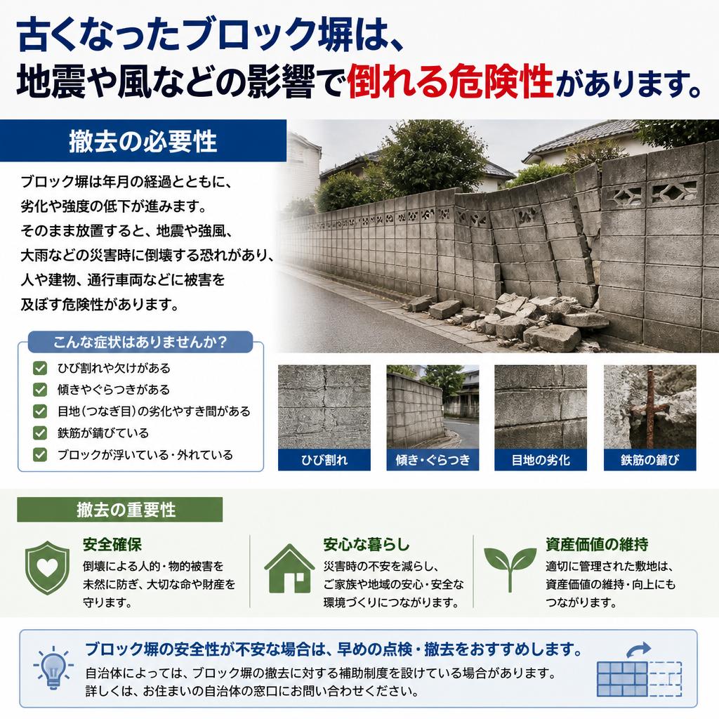 2. 危険なブロック塀の撤去が必要な理由
