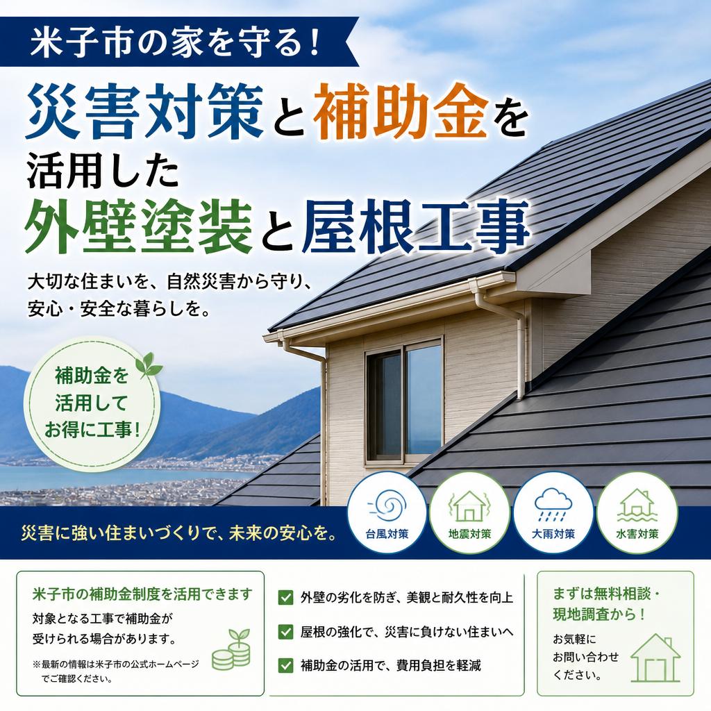 米子市の家を守る！災害対策と補助金を活用した外壁塗装と屋根工事