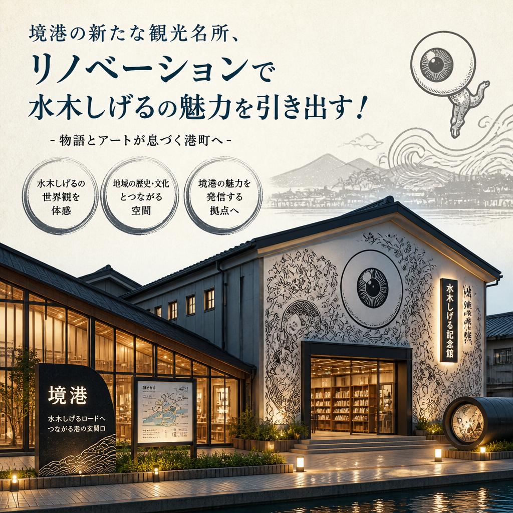 境港の新たな観光名所、リノベーションで水木しげるの魅力を引き出す！