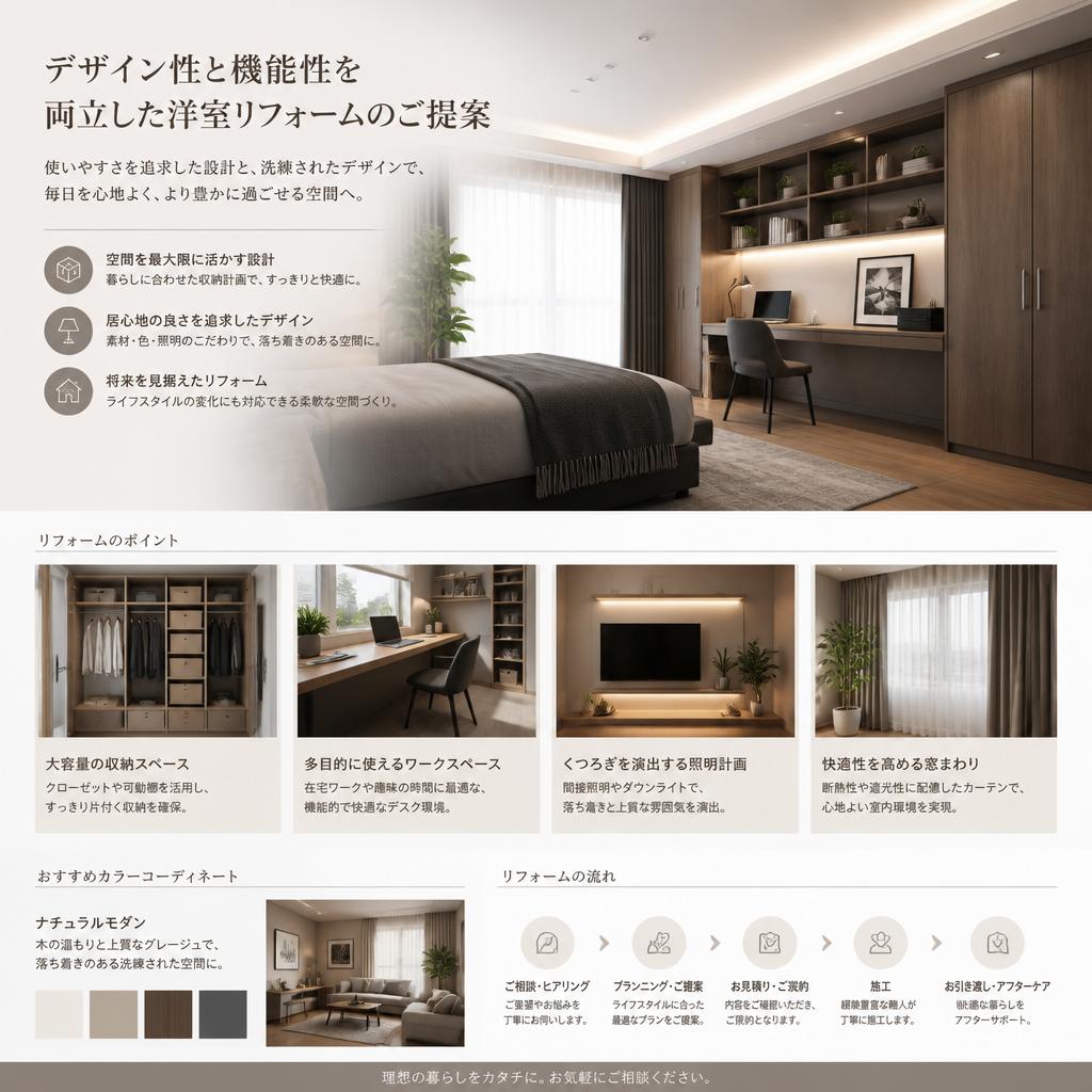 洋室リフォームで新しいスタイルを