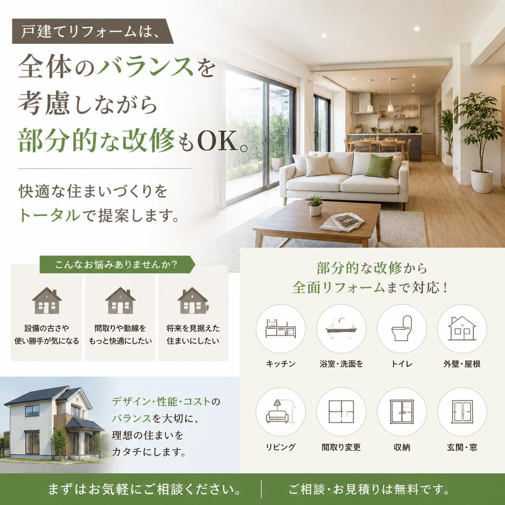 戸建リフォームのすべてをお任せ