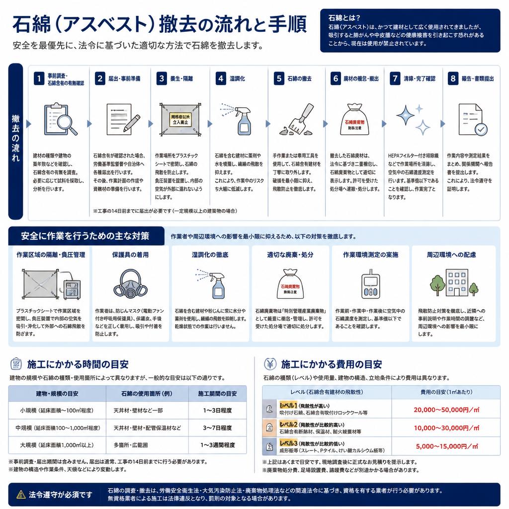 安全な撤去処理の流れ