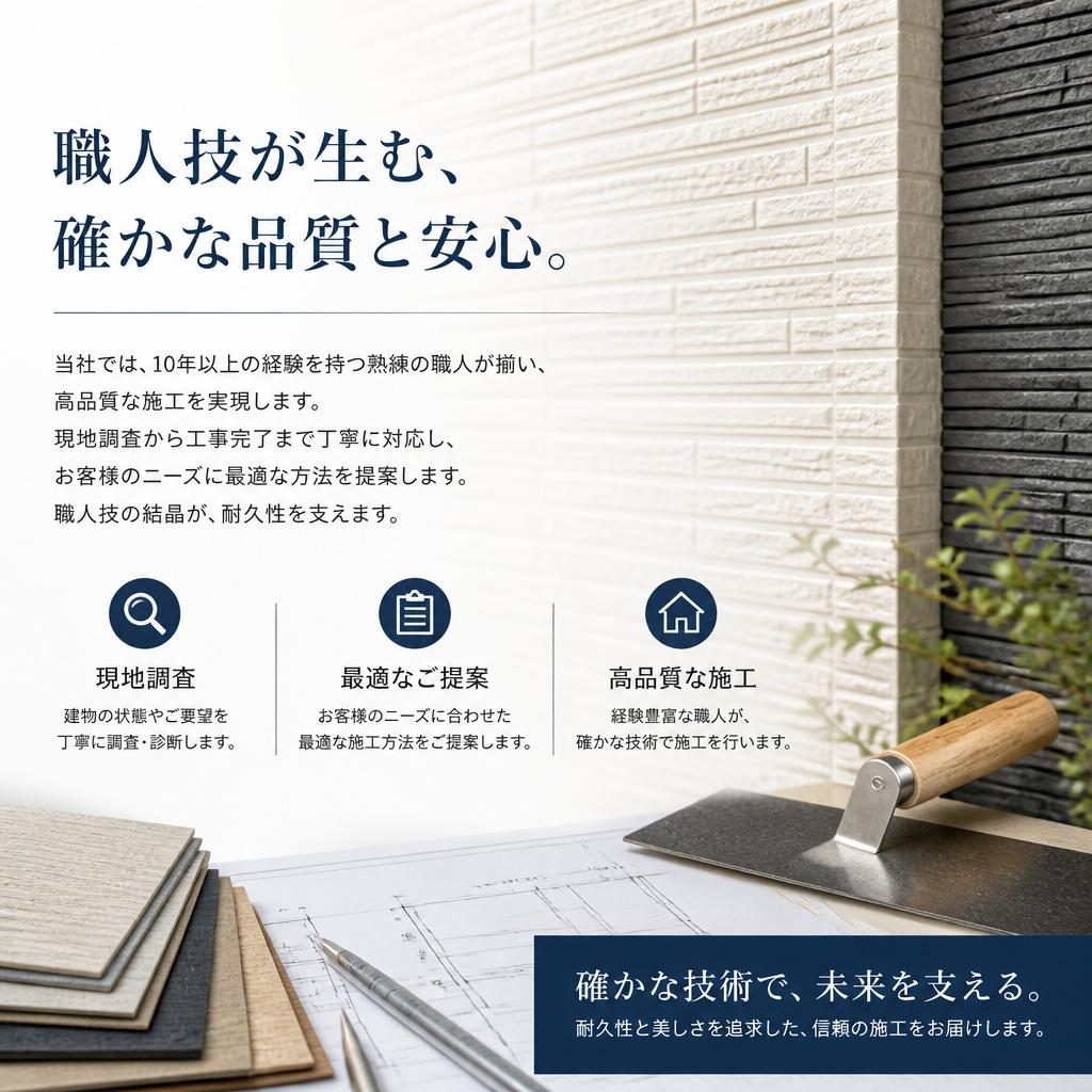 プロの職人による確かな技術